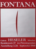 Lucio Fontana: Galerie Heseler, 1968
